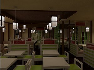 3d model sushi bar