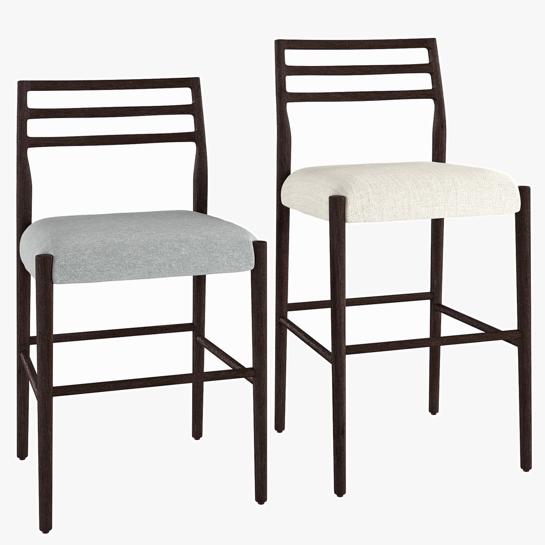 3D Quincy Basketweave Bar Stool TurboSquid 2059752