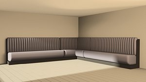 leather bench 3D model