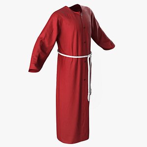 Red Long Robe with Belt