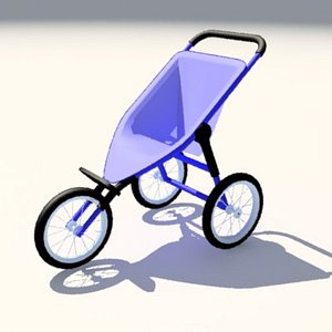baby jogger stroller 3d model