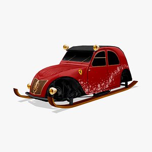 Citroen 2CV Xmas 3D model