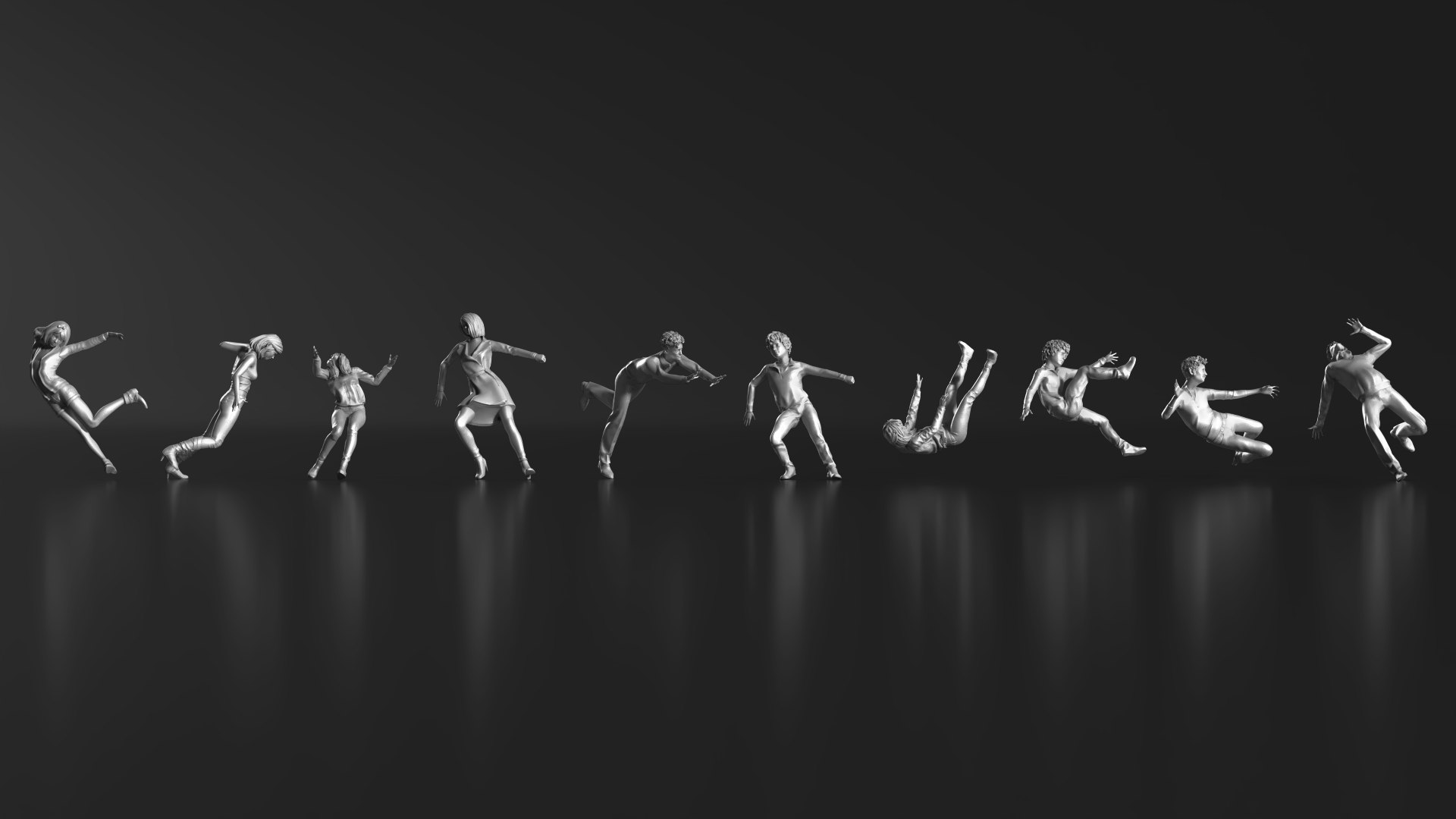 3D HD People 30 Falling - TurboSquid 2216329