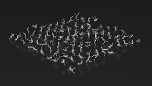 3D HD People 30 Falling