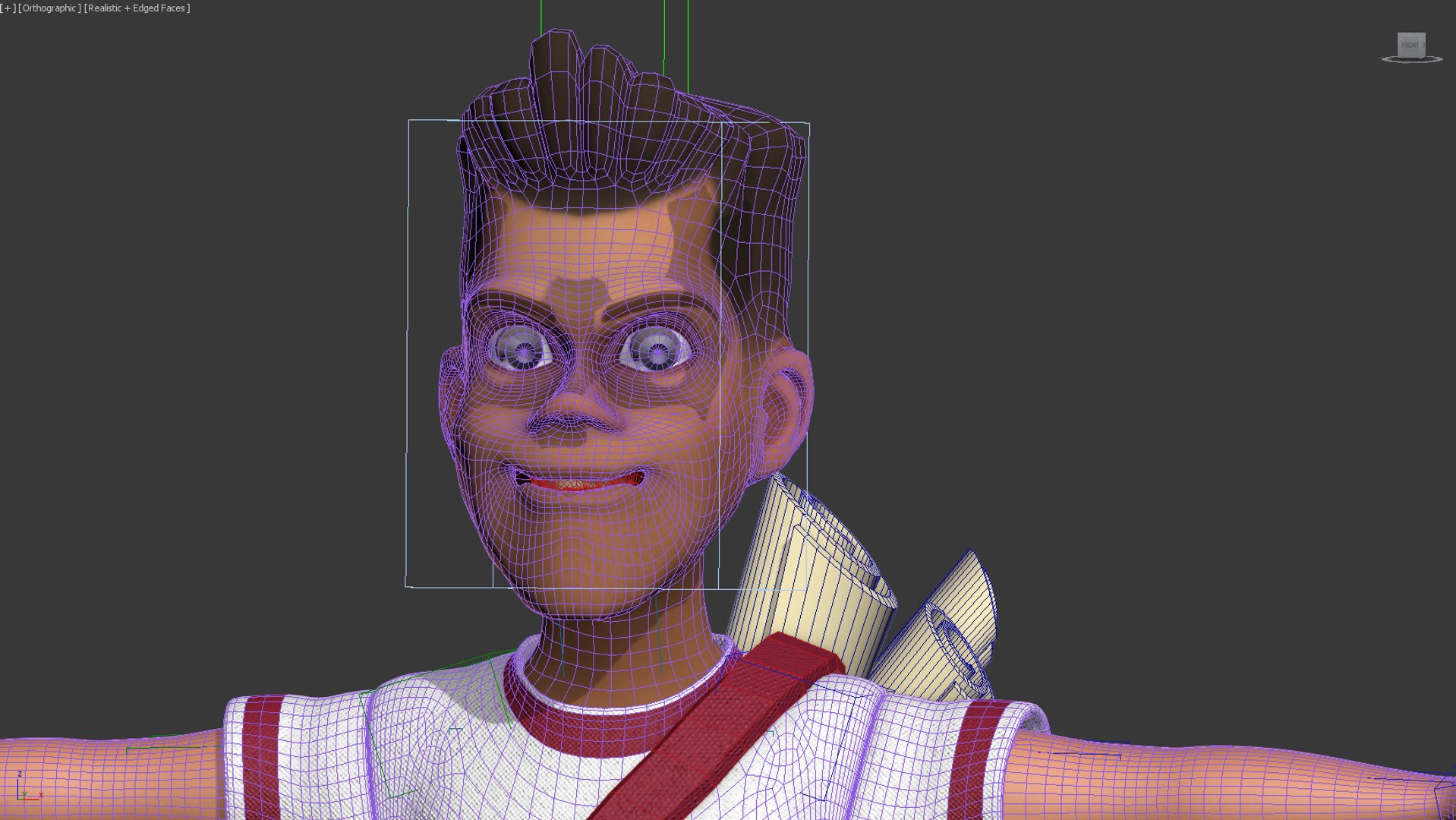 3d paperboy posed character model