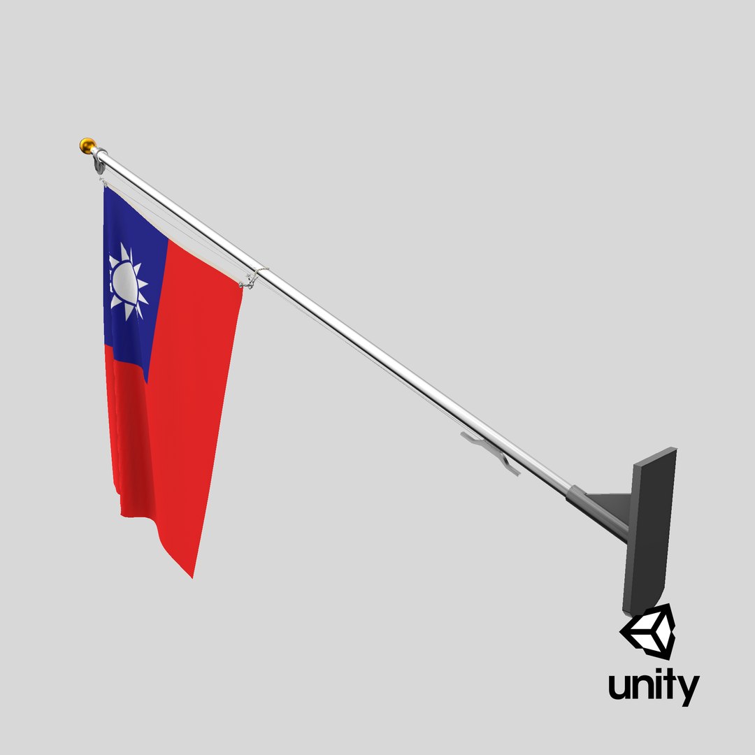 3D Wall Flag Taiwan T2 https://p.turbosquid.com/ts-thumb/u7/pbrQMF/pv/stemcell_unity_render/png/1729099306/1920x1080/fit_q87/67af4d24e67dec3dbe9aa23fce07e3b56800ebdc/stemcell_unity_render.jpg