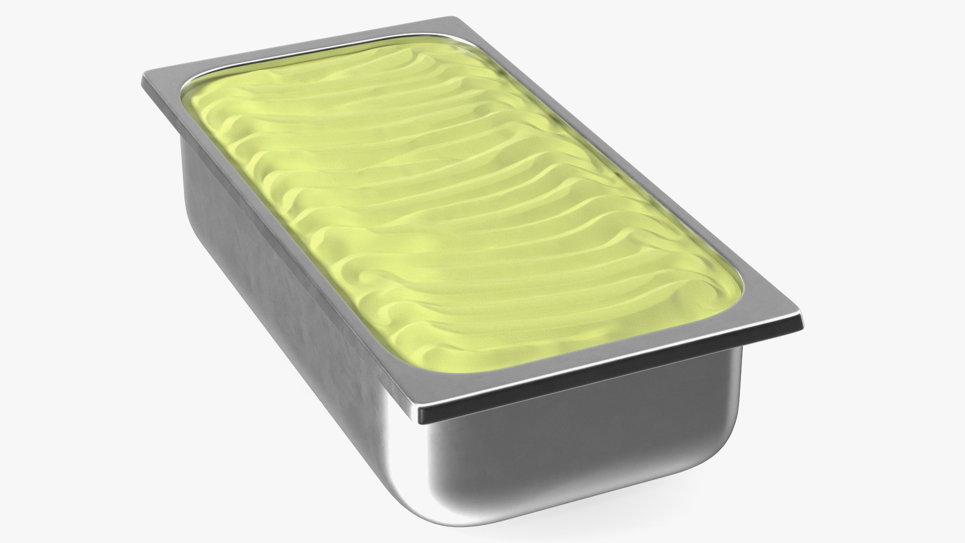Pistachio Ice Cream Tray Untouched Surface 3D model preview