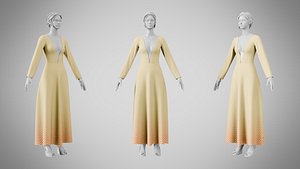 Dress 35 Sweet Corn 3D model