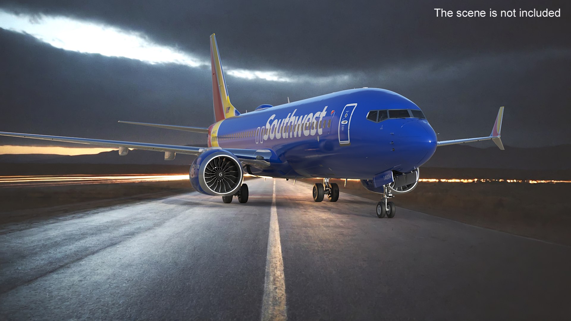 Southwest Airlines Boeing 737 Max 8 3D model preview