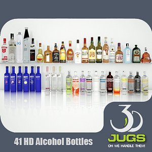 3d alcohol bottles 3djug bar