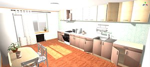 3D vr kitchen - interior