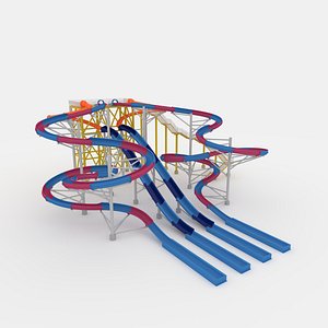 3D Waterpark Slide 7 model