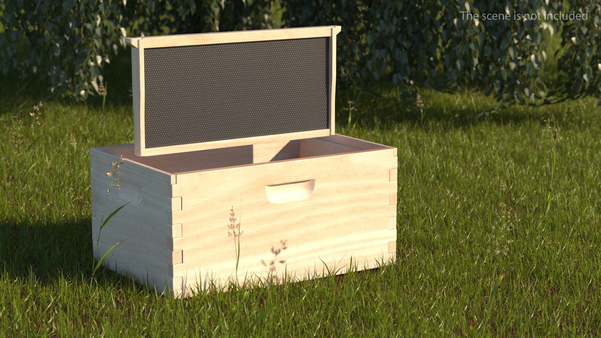 Beehive Box with Frame 3D model preview