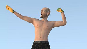 Realistic Male 3DCharacter withTatto 3D model