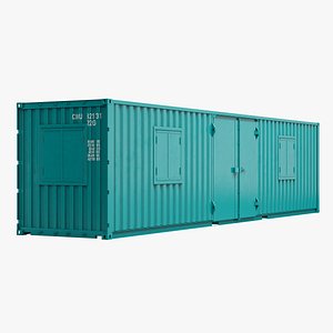 Green Container Office with Wide Door model