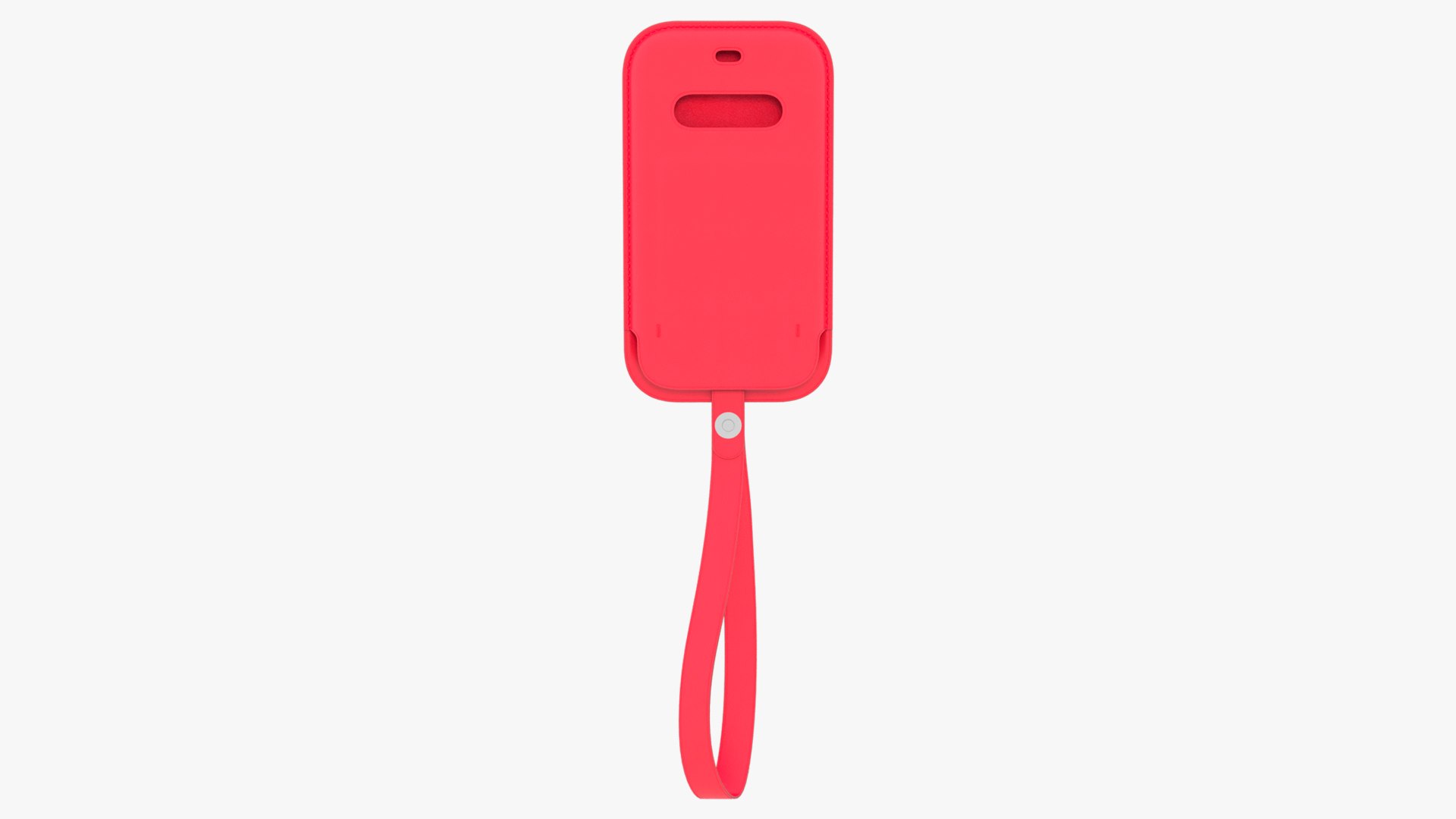 iPhone 12 Leather Sleeve with MagSafe Red 3D model preview