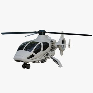 3D Futuristic Transport Utility Helicopter Sci fi model