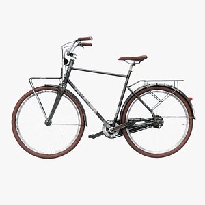 3D Aged Dutch Men City Bicycle PBR Textured