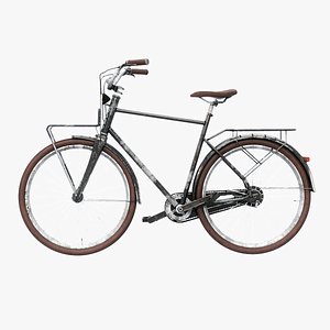 Aged Dutch Men City Bicycle PBR Textured