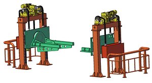 Frame Lifter and Welding Positioner For Truck Chassis Container Fabrication 3D CAD Model