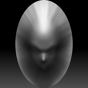 Face on the wall bas-relief STL file for CNC