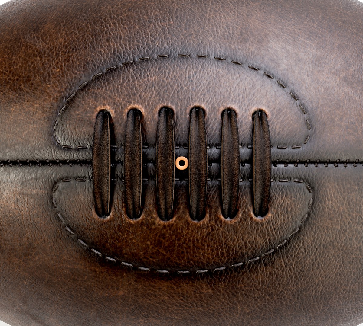 Retro Leather Rugby Ball 3D - TurboSquid 2025028