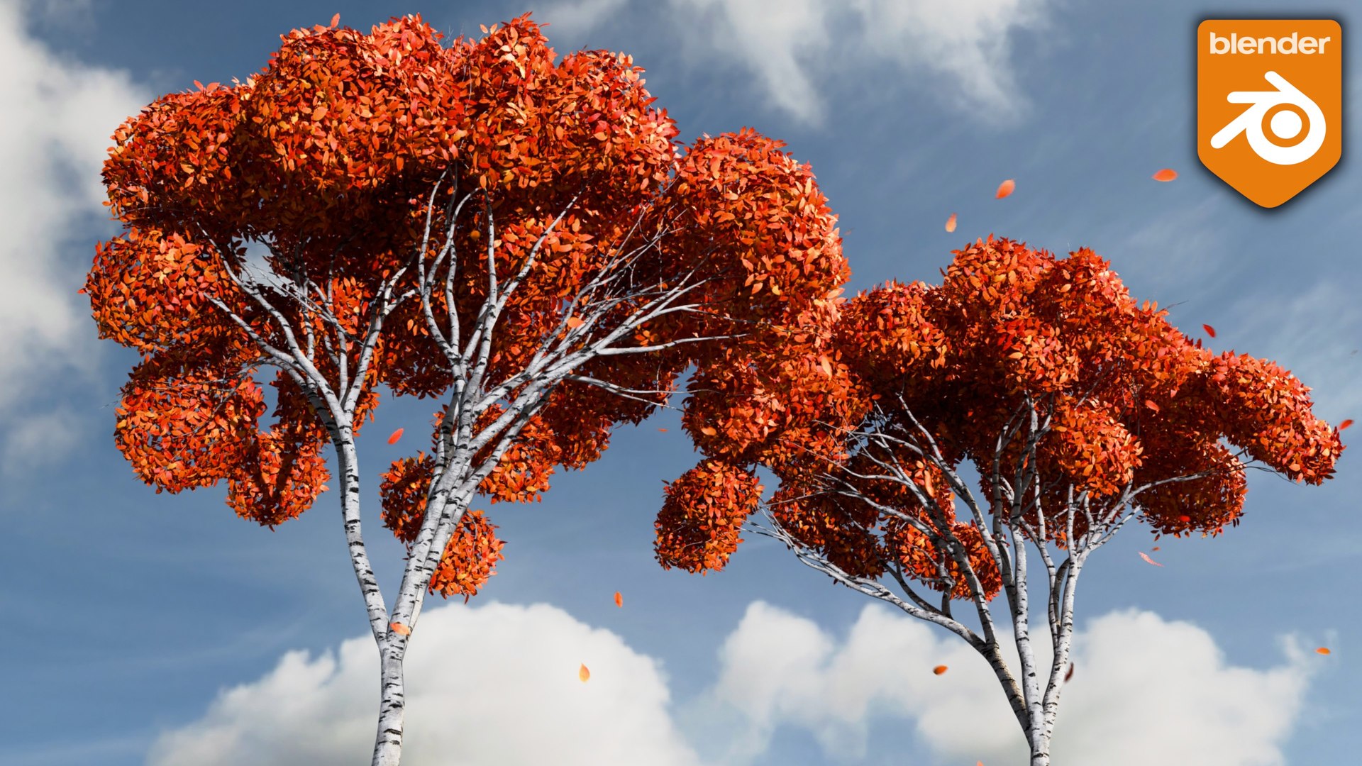 Autumn Birch Trees 3D Model TurboSquid 2294534