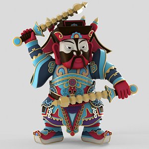 the god of door goalkeeper 3D model
