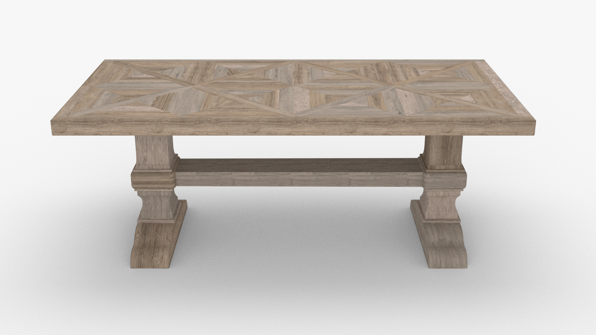 Table with diversified oak textures model - TurboSquid 1848098
