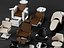Paquete de sillas de peluquería y barbería en 3D (modelos 3D)