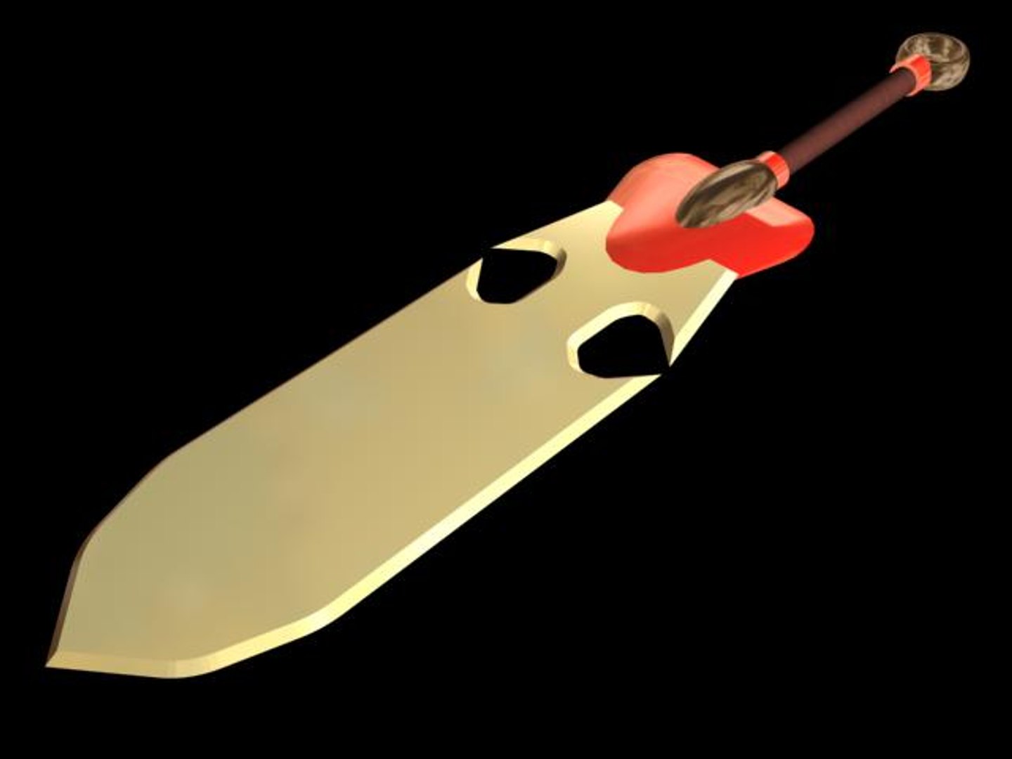 3d model of set swords blade super