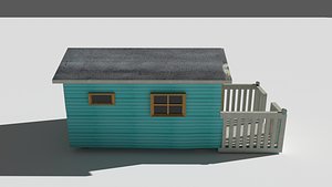 3D Large Beach Hut 1 model