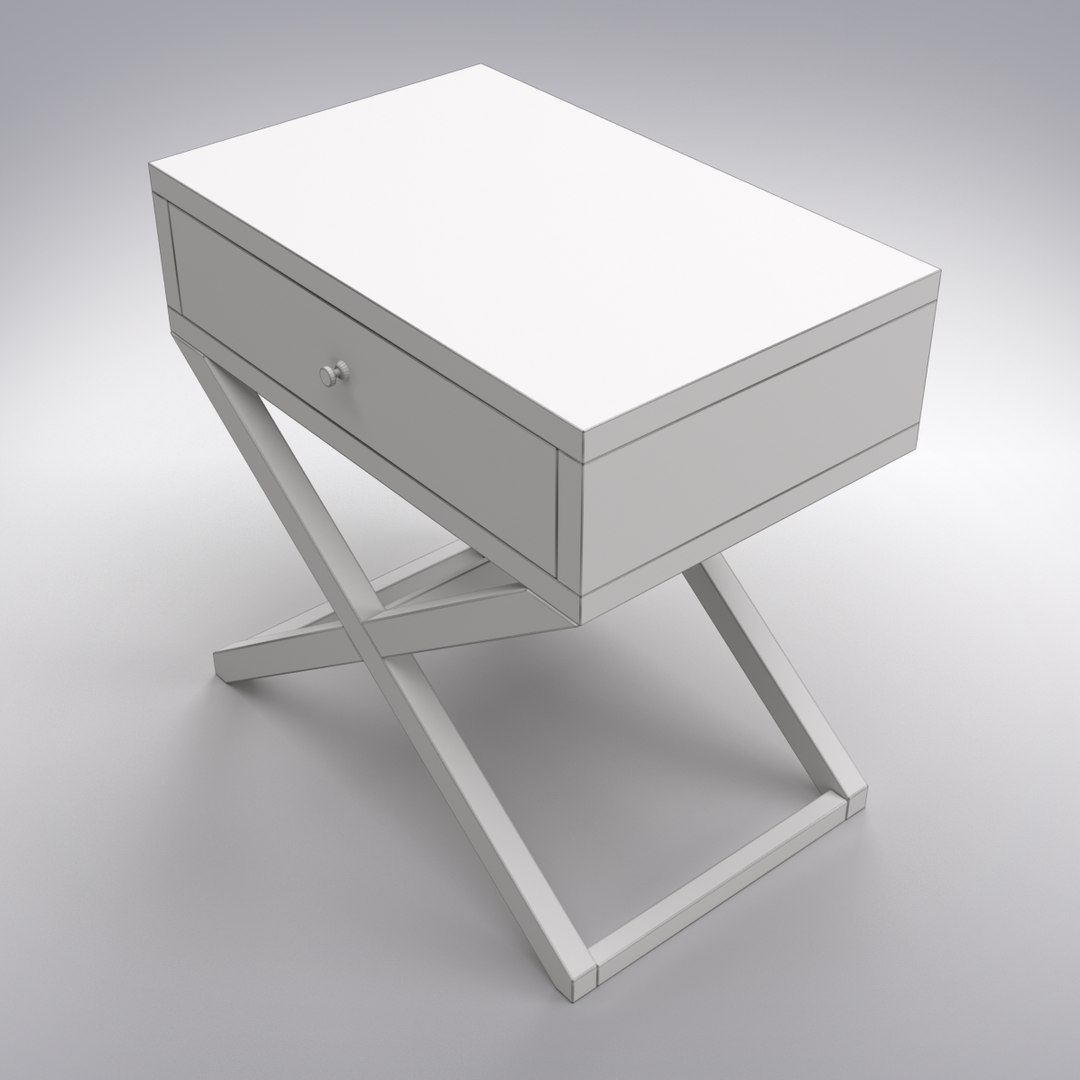 3D Bedside Table Model - TurboSquid 1440121