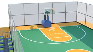 3D Basketball Field model