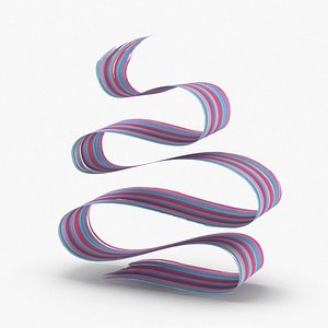 3D Paintbrush Strokes 05 Red Blue