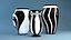 Contemporary Black White Vases