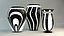 Contemporary Black White Vases