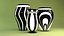Contemporary Black White Vases