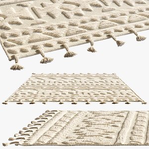 3D Benuta Anni Ivory Rug model