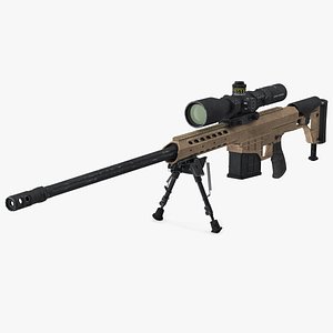 Sniper Rifle Barrett M98B 3D model