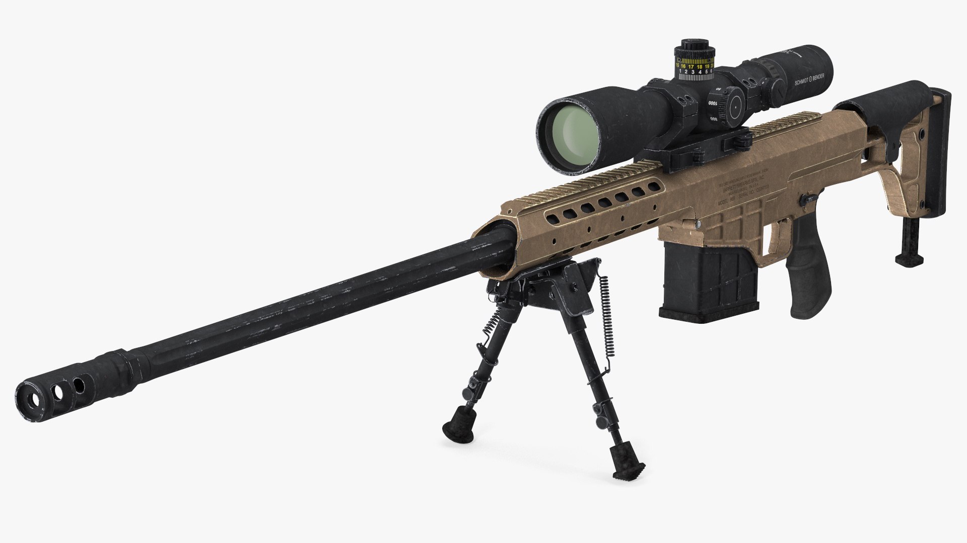 スナイパーライフル　　　M98b SNOW WOLF バレットM98B スナイパーライフル サイド
