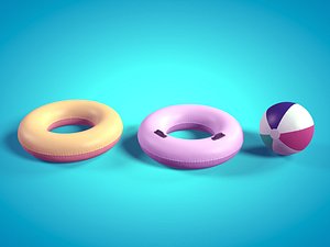 3D Inflatable Pool Toys model