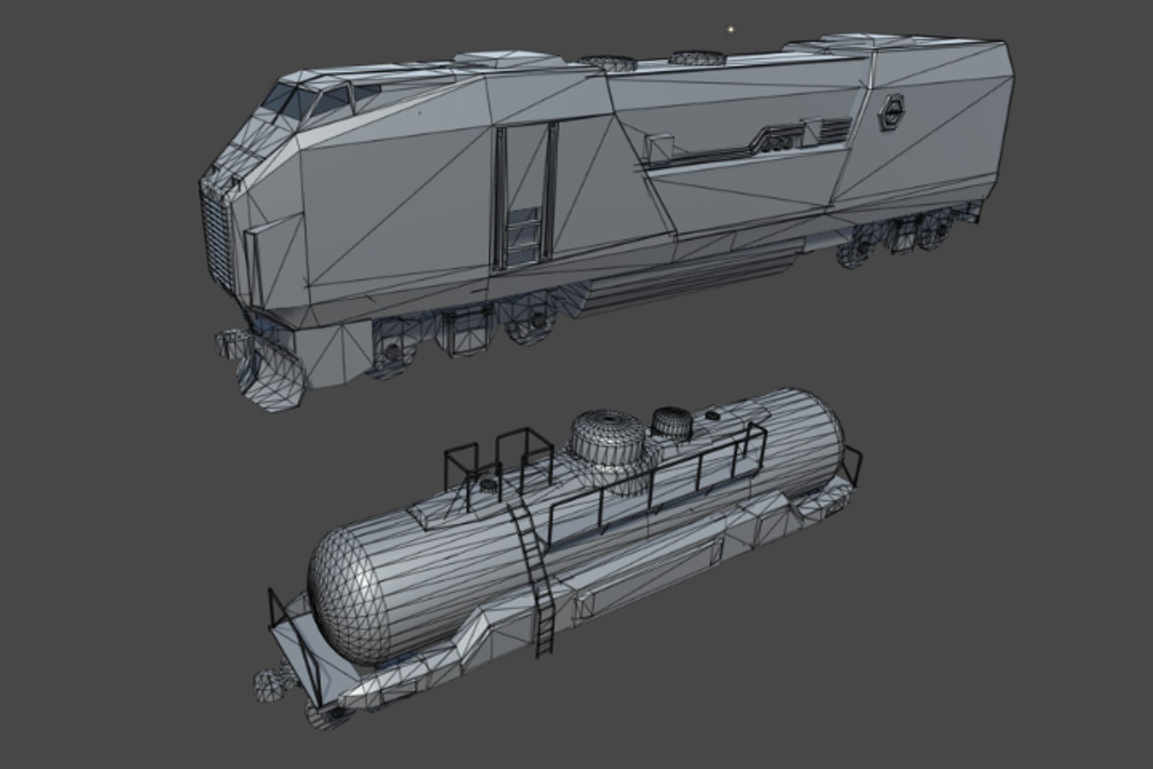 Sci fi train set 3D model - TurboSquid 1282923