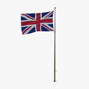 3D Pole Flag UK model