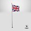 3D Pole Flag UK model