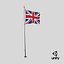 3D Pole Flag UK model