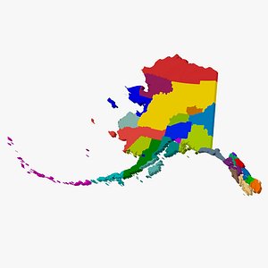 3d county state alaska model