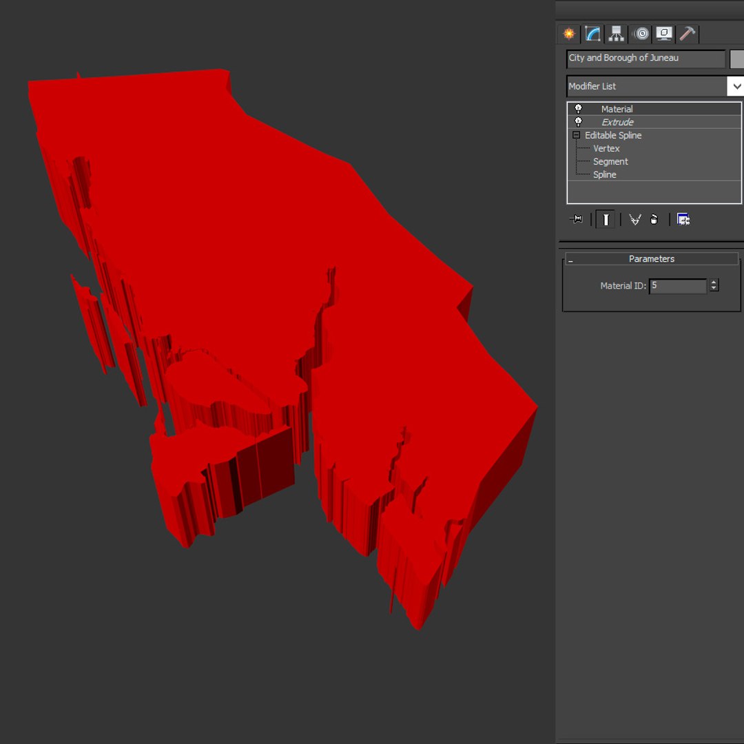 3d County State Alaska Model