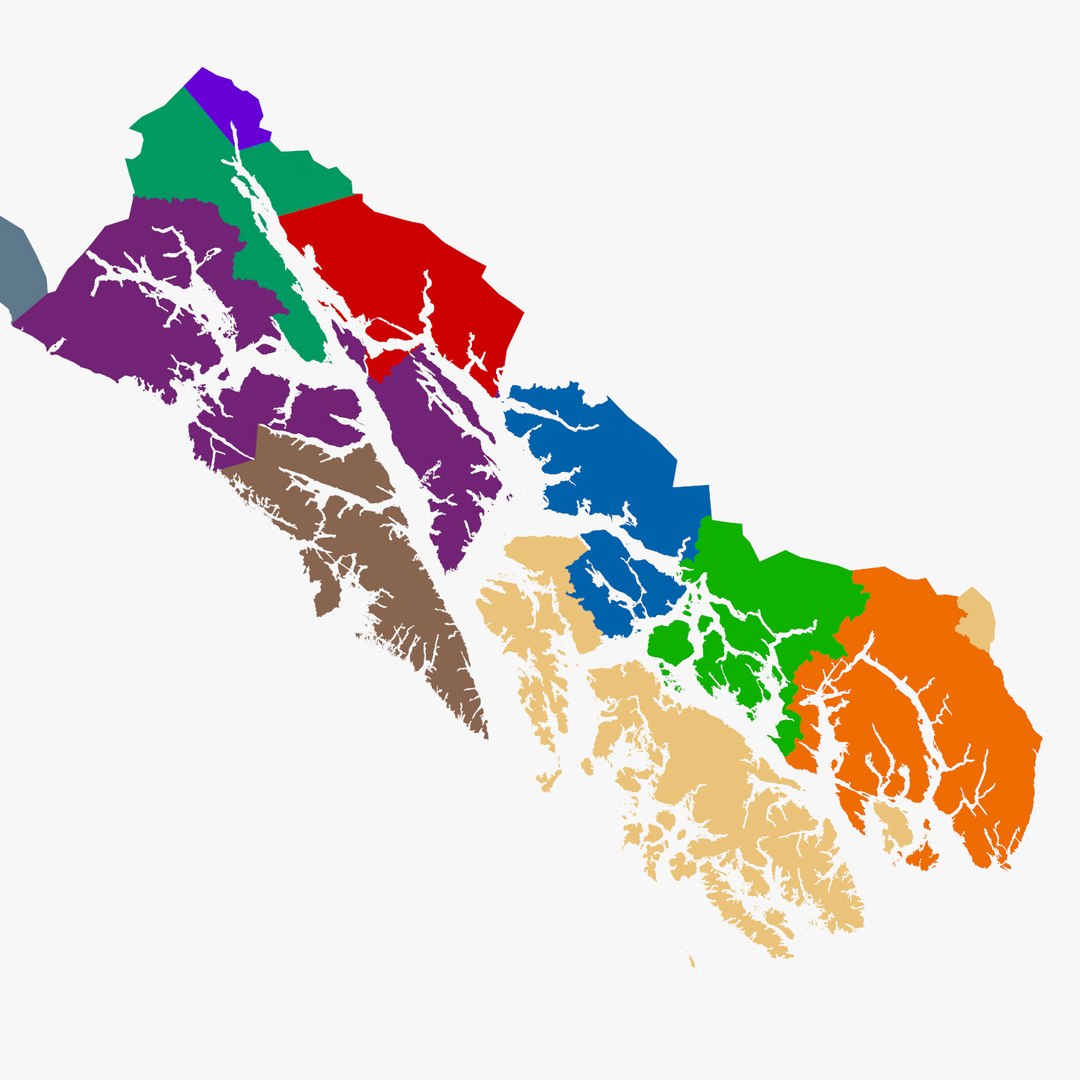 3d County State Alaska Model
