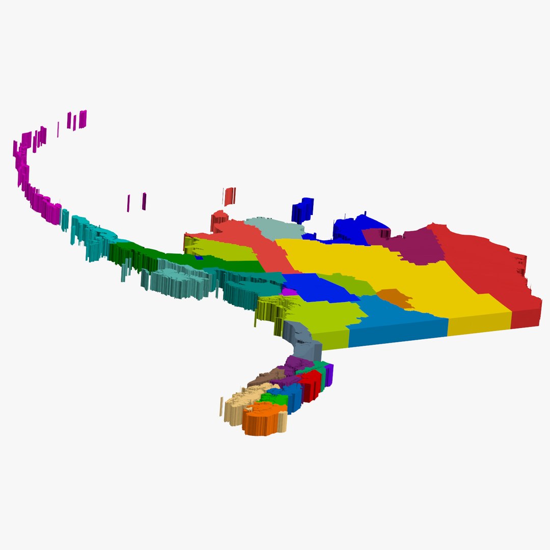 3d County State Alaska Model